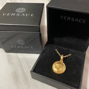 Versace Round Medusa Pendant Necklace